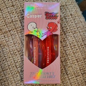 NIB Profusion Cosmetics Casper & Hot Stuff Lip Oil Duo - Pink and Red